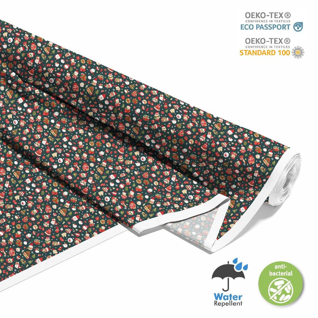 Outdoor Dekostoffe Oxford - Motiv Weihnachtsferien | Dx1891