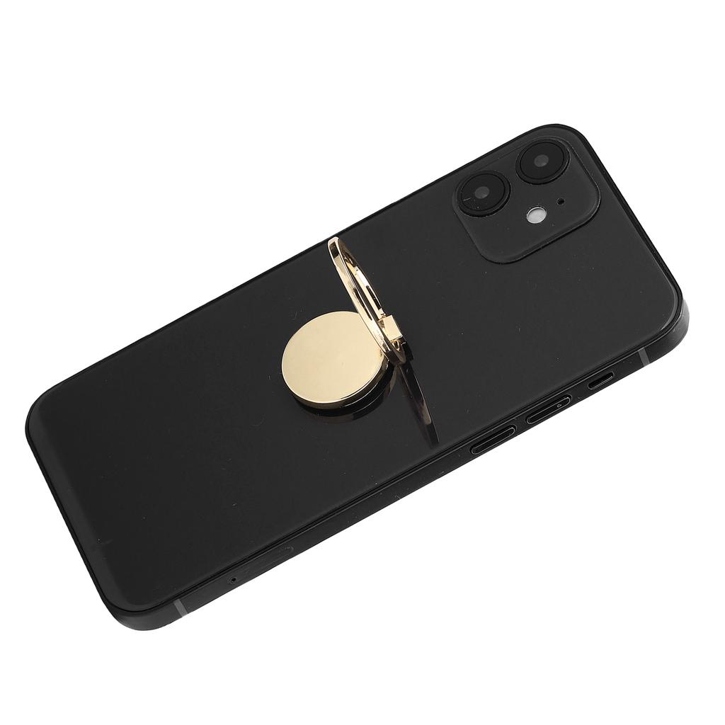 Mobile Phone Finger Ring Grip 360 degrees Rotation Metal Phone Holder for Magnetic Car MountGold