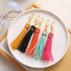 Cross Leather Tassel Keychain & Silicone Bracelet Pendant