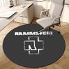 1 Stück Rammstein Logo Runder Teppich, Hergestellt aus Polyester, Perfekt zur Dekoration von Bürostühlen, Wohnzimmern