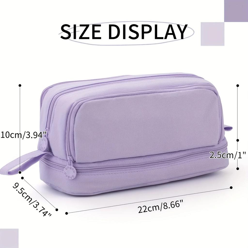 Large Capacity Stationery Case, Durable Oxford Cloth Pencil Case, Portable Organizer for School, Office and University Supplies