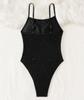 Damen Badeanzüge Sexy Schwarze Einteilige Badeanzüge Bikini Strandbekleidung Badeanzüge