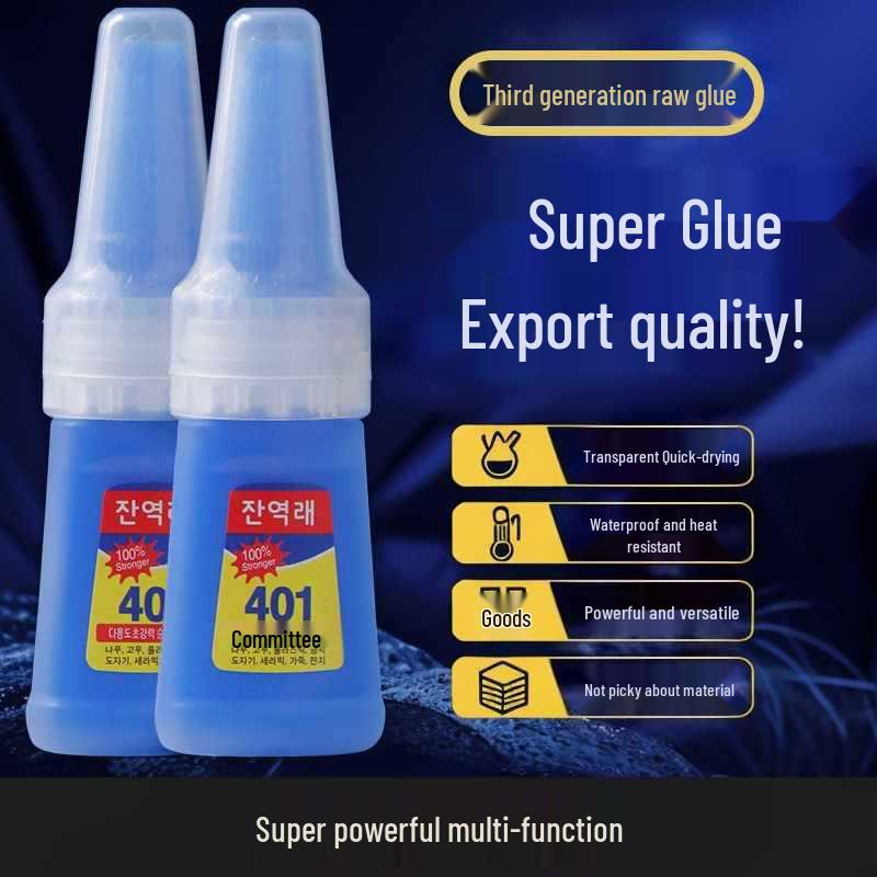 Quick-Dry Universal Super Glue for Metal, Wood, Plastic, Glass, and Shoe Repairs