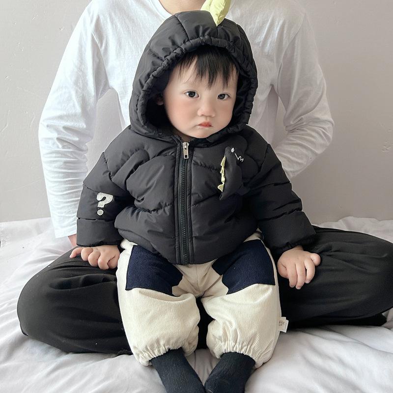 Super Cute Baby Winter Suit Baby Padded Thickened Cute Hooded Cotton Coat Baby Warm Pants