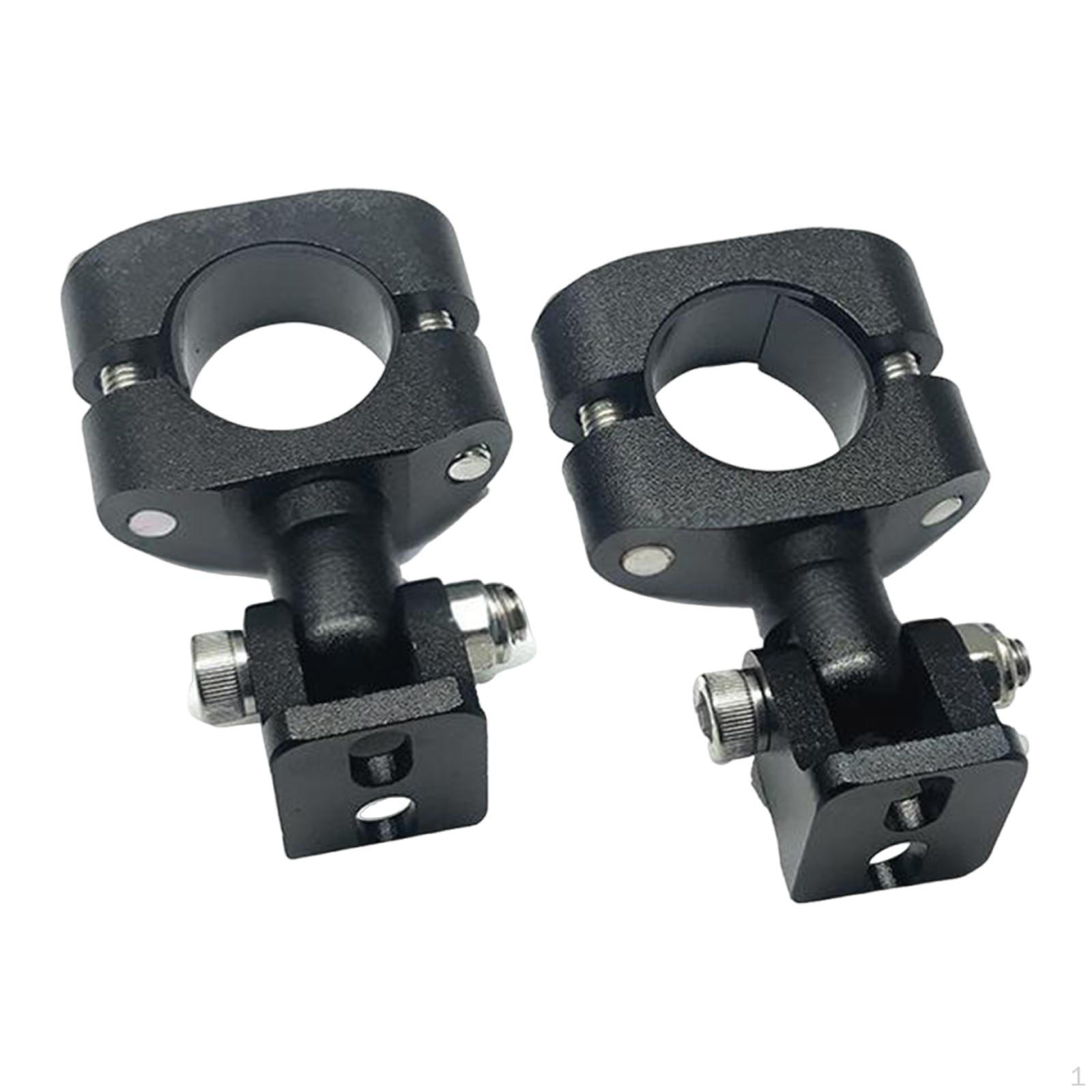 

2 Pieces Mount Swivel Bracket Fits 22-25mm Bar Lightweight Accessory Vibration Repair Parts Direct Black