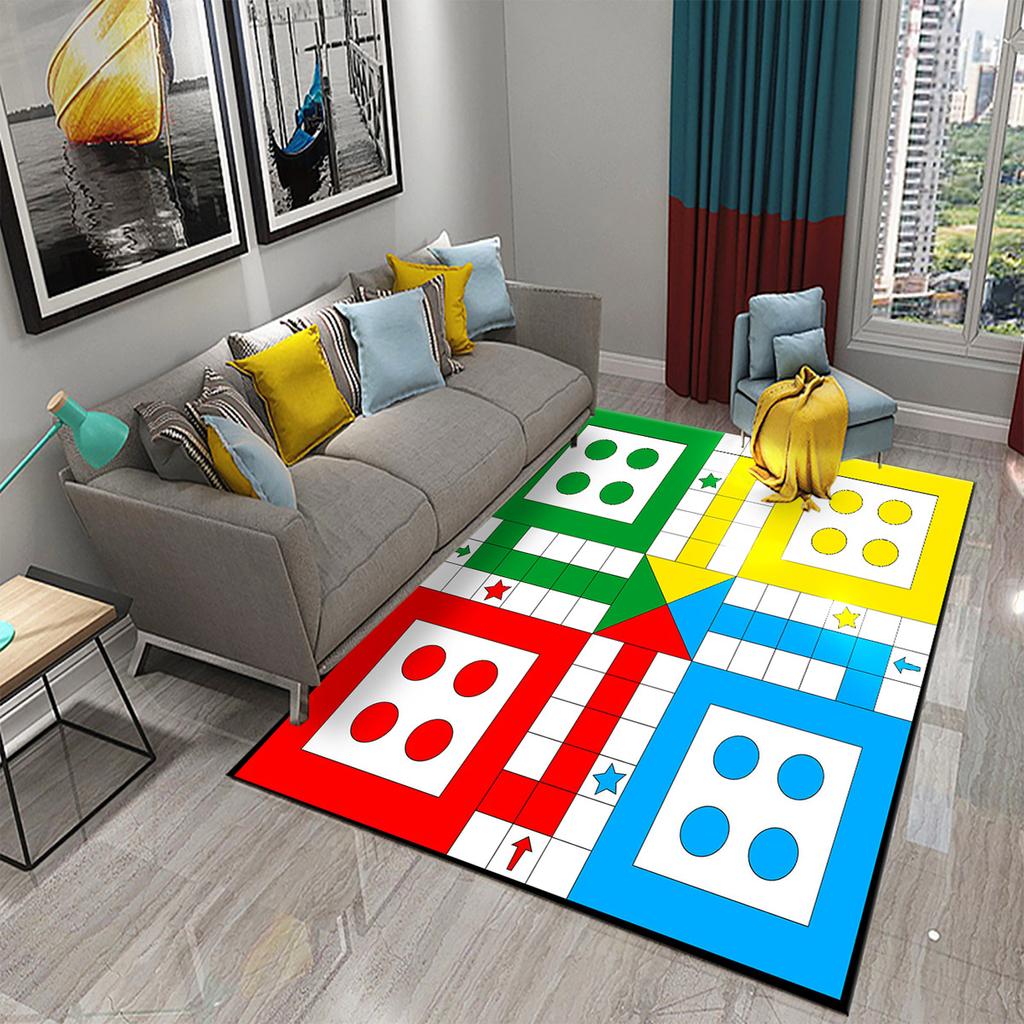 Small Rug Bedroom Living Room Floor Mat Non-slip Rug Chess Flying Chess Rug Game Mat Children's Rug
