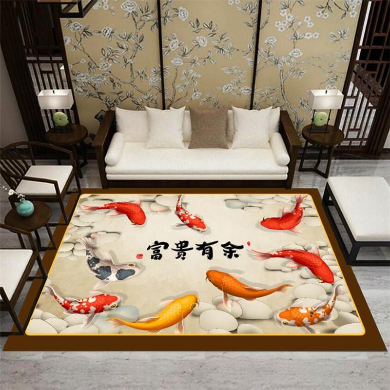 New Chinese Style Carpet Floor Mat Living Room Sofa Floor Mat Household Bedside Carpet