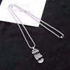 Skateboard Men Jewelry Hip hop Punk Couple Necklace Cross Pendant Stainless Steel Necklace Letter