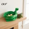 Stable Base Storage Holder 3D Printed Gift Bag Shaped Tray, Pleated Catchall Bowl for Candy, Festival Desktop Ornament Festive Table Centerpiece