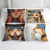 Jetpack Cat OOverwatch Game Square Pillow Case Soft Decorative Throw Pillow Cover for Home Sofa Bed