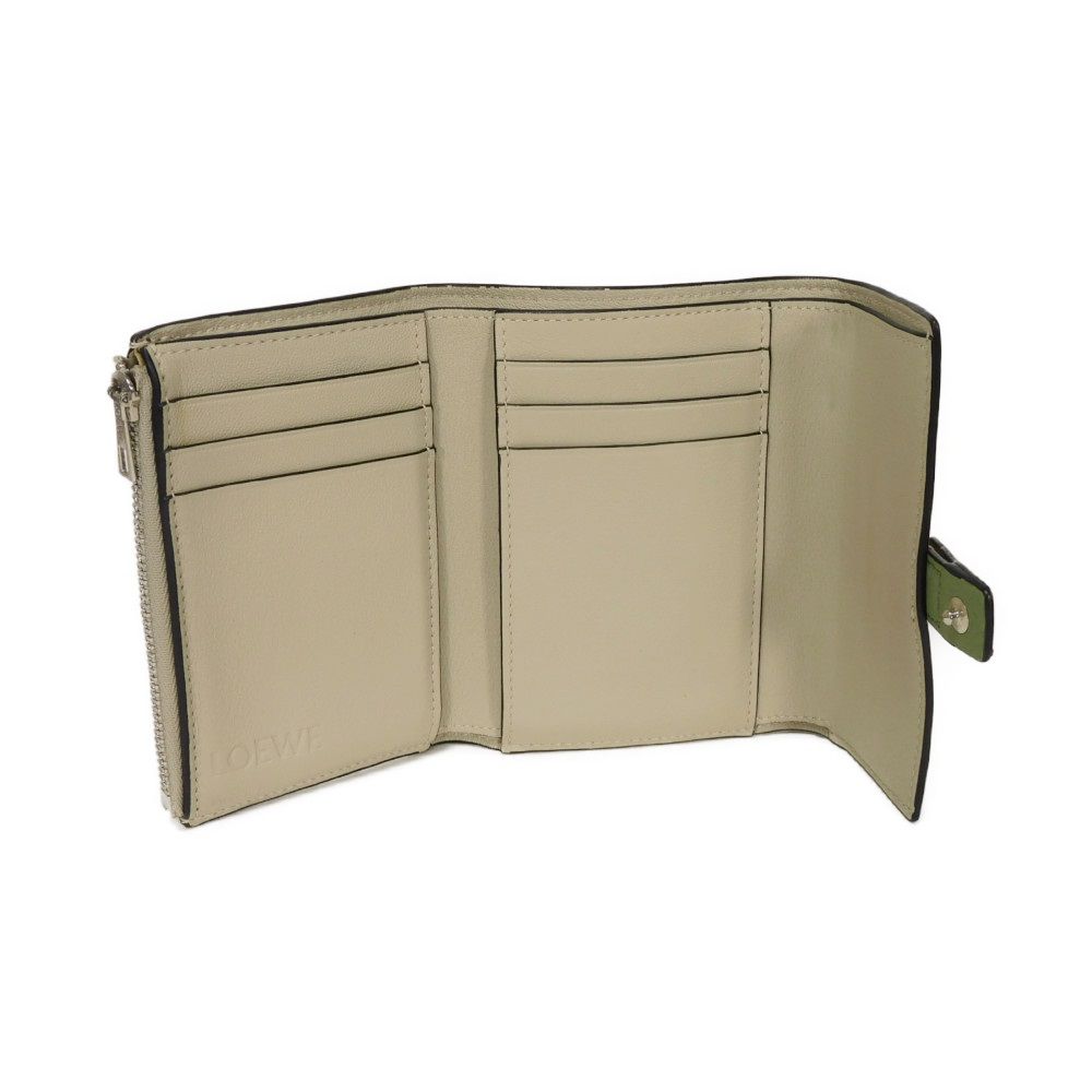 Used 12695 Vertical Wallet Small C660S86X01 6465 7942 Current Green Tan Brown Anagram Rosemary Unisex from Japan