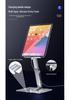 Adjustable Aluminum Tablet & Phone Stand: Foldable, Telescopic, Rotating, Portable.
