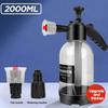 2L Hand Pump Foam Sprayer Pneumatic Washer Foam Snow Foam High Pressure Car Wash Spray Bottle for Car Home Cleaning