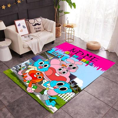 Gumball's Colorful Friends Customizable Name Area Rug Perfect for Outdoor Entryway Bedrooms Kitchen Antislip Carpet Decorate Offices