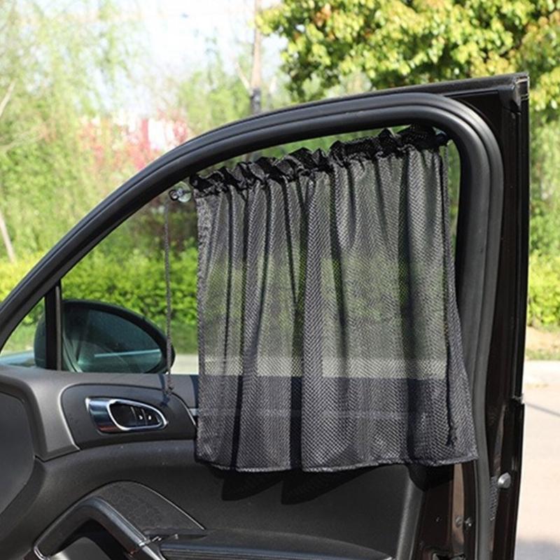 Heat Resistant Breathable Auto Sunshades Curtains Shield From Sunlight for Window Keep Vehicle Interior Cool and Private