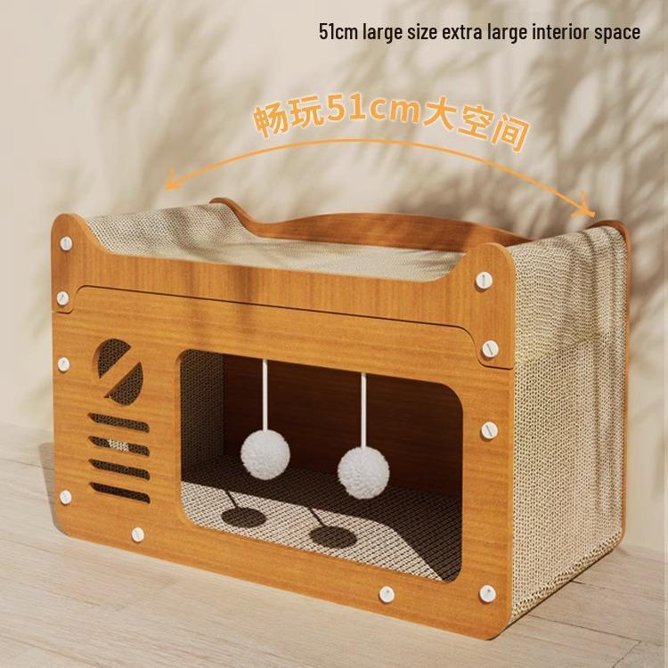 Durable Cat Scratching Board & Bed: Four-Season, Anti-Scratch, Non-Shedding Toy & Sofa