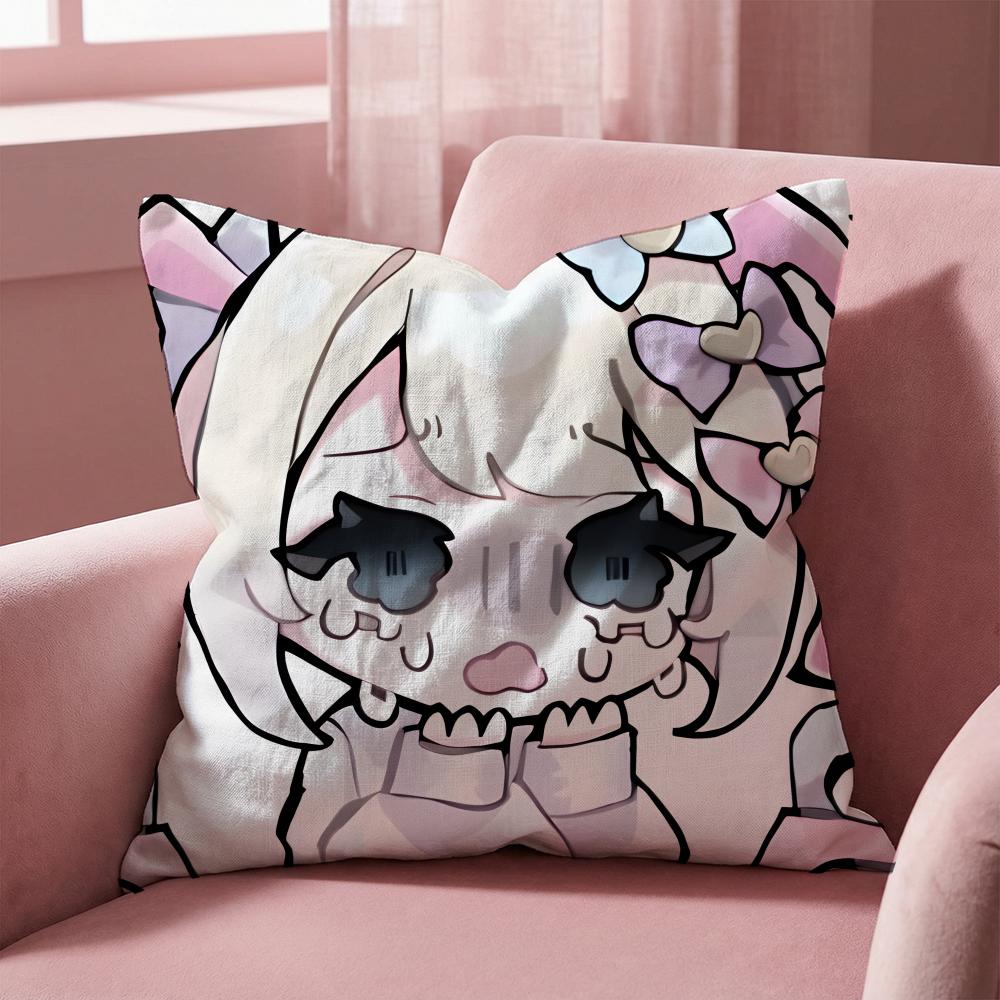 Kawayii Needy Streamer Overload Cushion Cover Multi-Scene Pillow Cover for Home & Car - Reversible, Soft & Durable for Daily Use