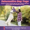 Durable Rubber Dog Soccer Ball with Straps - Interactive Chew-Resistant Pet Toy for All Breed Sizes, Purple &Black with Paw Print Design,Dog Ball Toy