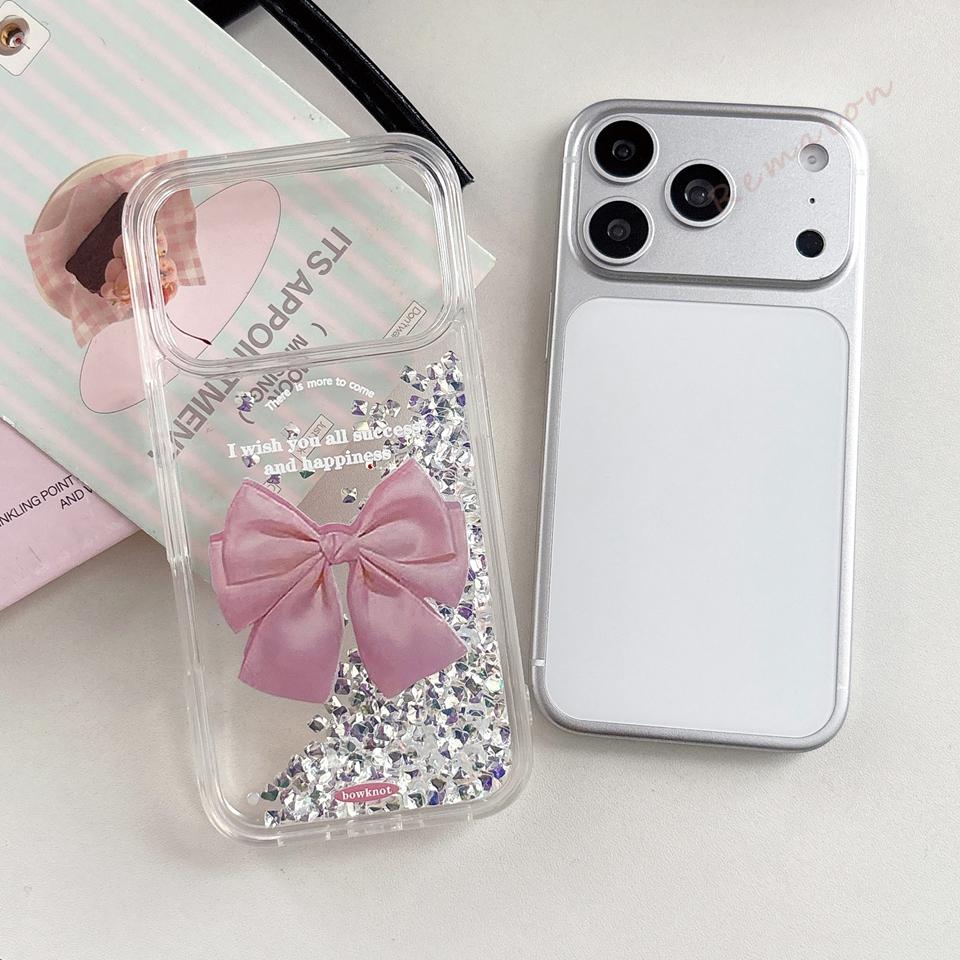 New Cute Butterfly Phone Case for For Iphone 17 13 14 1 16 Pro Max 14 1 Plus Candy Bling Bling Glitter Shockproof Protector Cover