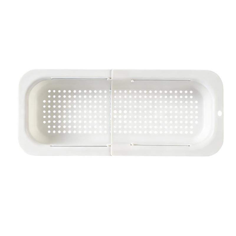 Double-layer Expandable Kitchen Sink Strainer Basket, Home Sink Storage Draining Rack, Fruit Tray Storage Basket