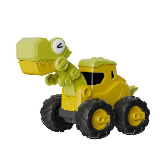 Kids Dinosaur Car Toy Press Go Inertial Drive Pull Back Children Dino Construction Vehicle Educational Truck Toy Toddlers Boys Girls Gift Party Favors