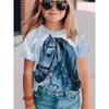 Girls' T-Shirts Summer 3d Print Fashion Short Sleeved Tops Casual T-Shirts Girls' Clothing Children T-Shirts