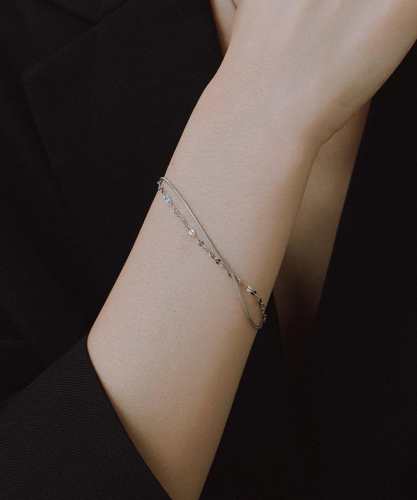 Novice Tokyo Petal & Round Chain Bracelet [Stainless] / Silver