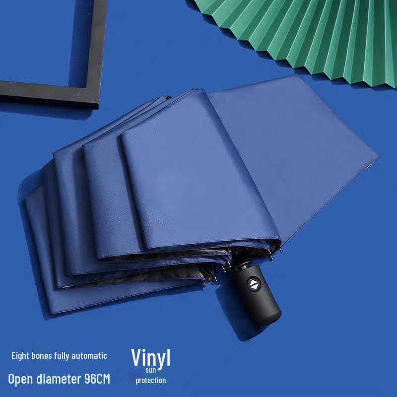 Large Size Automatic Folding Umbrella with Black Glue Sunshade for Sun and Rain