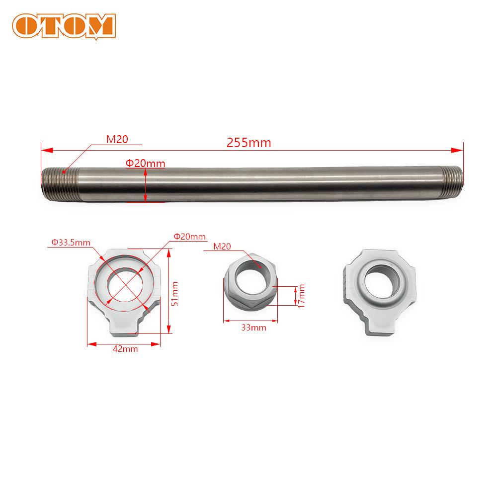 OTOM Motorcycle Rear Axle With Nut Axle Block Pivot Wheel Hub Shaft For KTM HUSQVARNA GASGAS SX85 TC85 2015-2024 MC85 2021-2024