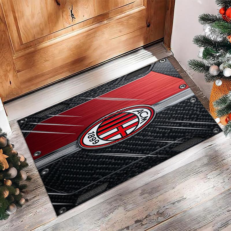AC Milan Printed Flannel Area Rug Non Slip Soft Polyester Floor Carpet Indoor Decor Mat for Bedroom Living Room Sofa Game Room Home Decoration