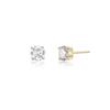LUNNE 14k Round Brilliant 0.1 Carat Moissanite Earrings (14k Gold) #MOE02