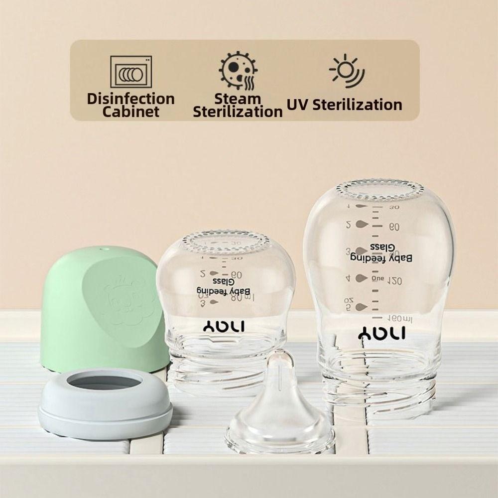 Anti-flatulence Newborn Feeding Bottle Glass Infant Milk Bottle Easy Clean Baby Drinking Cup  Gift