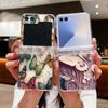 Colorful Butterfly Pattern Phone Case For Samsung Galaxy Z Flip 7 FE 6 5 4 3 5G Folding Hard PC Clear Cover For Samsung Z Flip7
