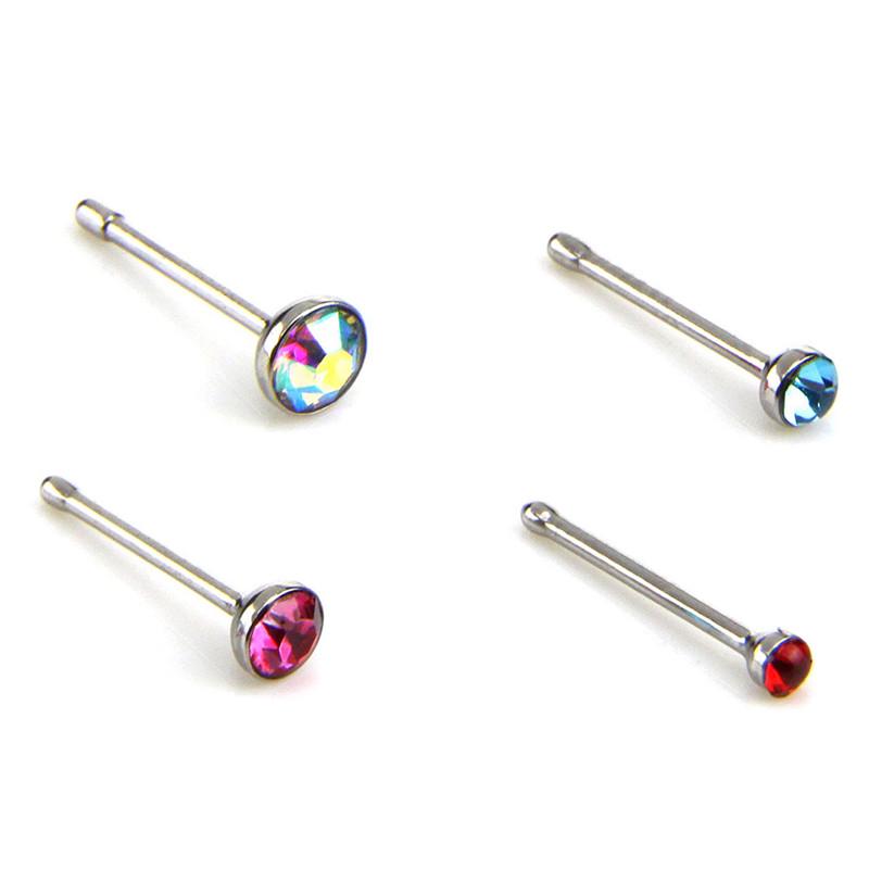 60X   Nose Ring Bone Stud Stainless Steel Body Piercing Jewelry