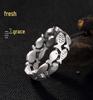 Yintai Fei Thai Abundance Silver Ring: Artistic Fish Motif, Single Loop Thin Band, Fresh and Simple Design