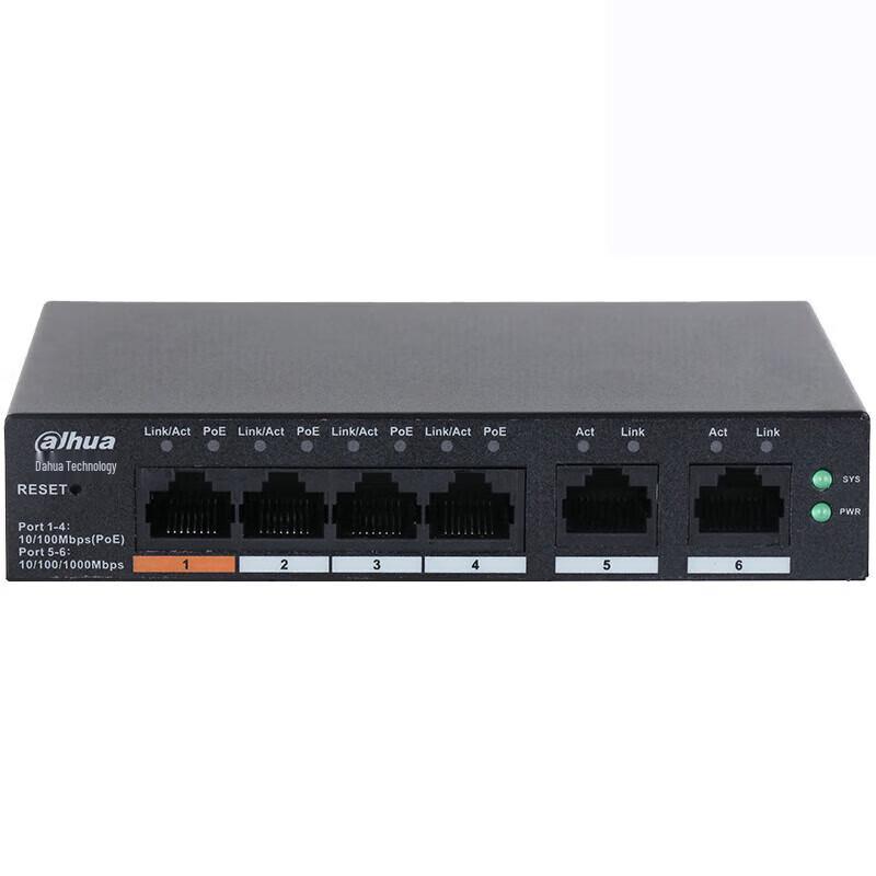 Dahua 5-Port 60W Cloud Managed PoE Switch with 2 Gigabit Uplinks CN Plug (adapter Included)