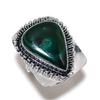Malachite Gemstone handmade 925 Sterling Silver gift Jewelry Ring Size 8 M7R94