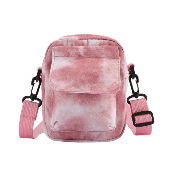 

Холщовая сумка кроссбоди с принтом тай-дай, на плечо, с регулируемым плечевым ремнем, сумка для телефона, кошелек кроссбоди для повседневной жизни, путешествий, улицы розовый