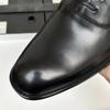High-End Leather Shoes Men'S Foot-Fitting Business Dress Leather Breathable Suit Work Shoes One Pedal Men'S Leather Shoes Wooden Root