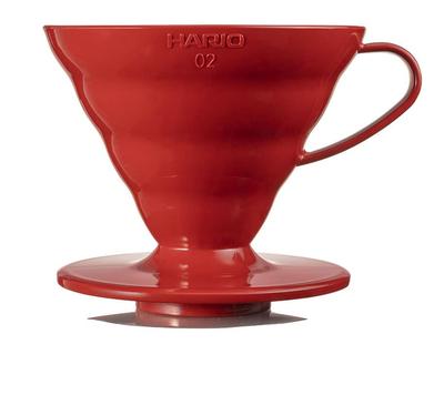 HARIO V60 Transparent Dripper 02 Red for Cups Coffee Hand Drip Made In Japan 1~4 VDR-02-R