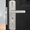 Stainless Steel Room Lock Entry Door Handle with Lock & Key Security Door Lever Handle Lock for Interior Door Patio Door