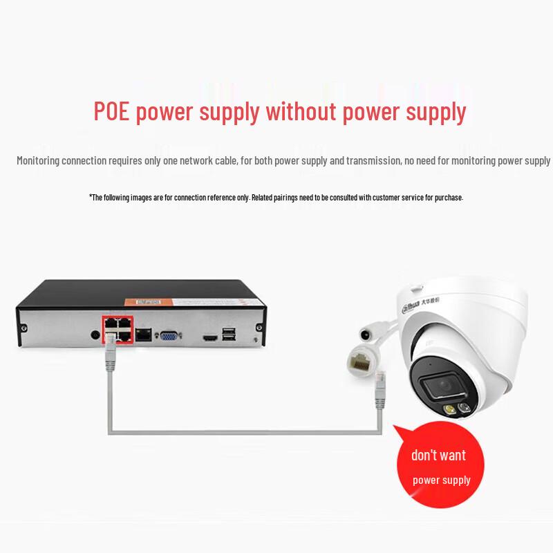 Dahua 2MP POE Dual-Light Full-Color Dome Security Camera CN plug (adapter included)