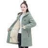 Women's Plus Size Mid-Length Lambswool Winter Coat - Age-Reducing Fashion