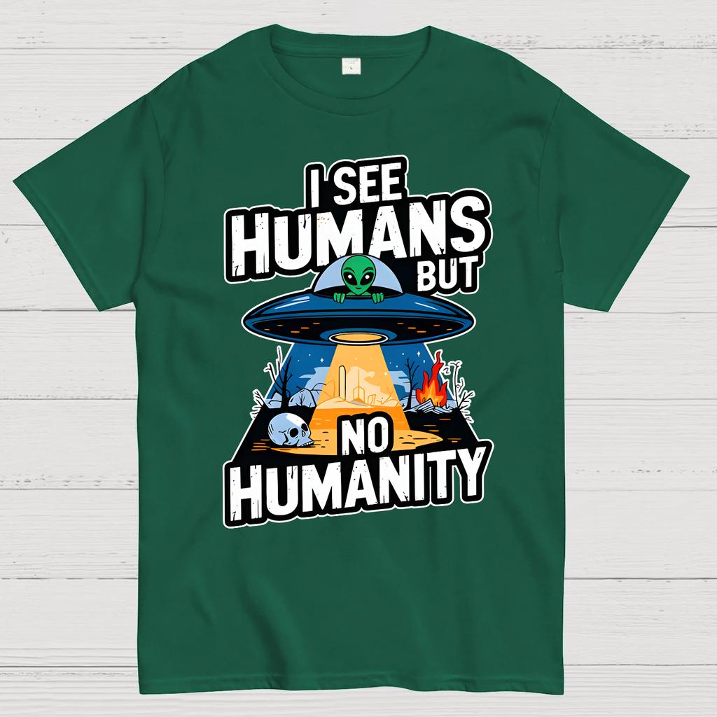 I See Humans But No Humanity Cotton Summer Casual Cool Loose T-Shirt