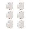 6PCS Modular Socket Guide Rail Power Socket 3 Hole 250V Industrial Power Outlet for Electric Appliance