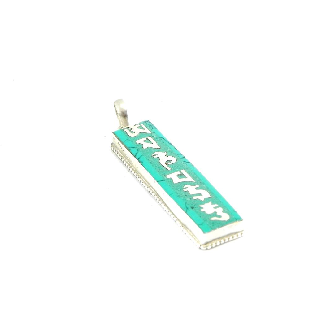 Les Trésors De Lily [I2818] - Turquoise 'Hatari' Silver Pendant