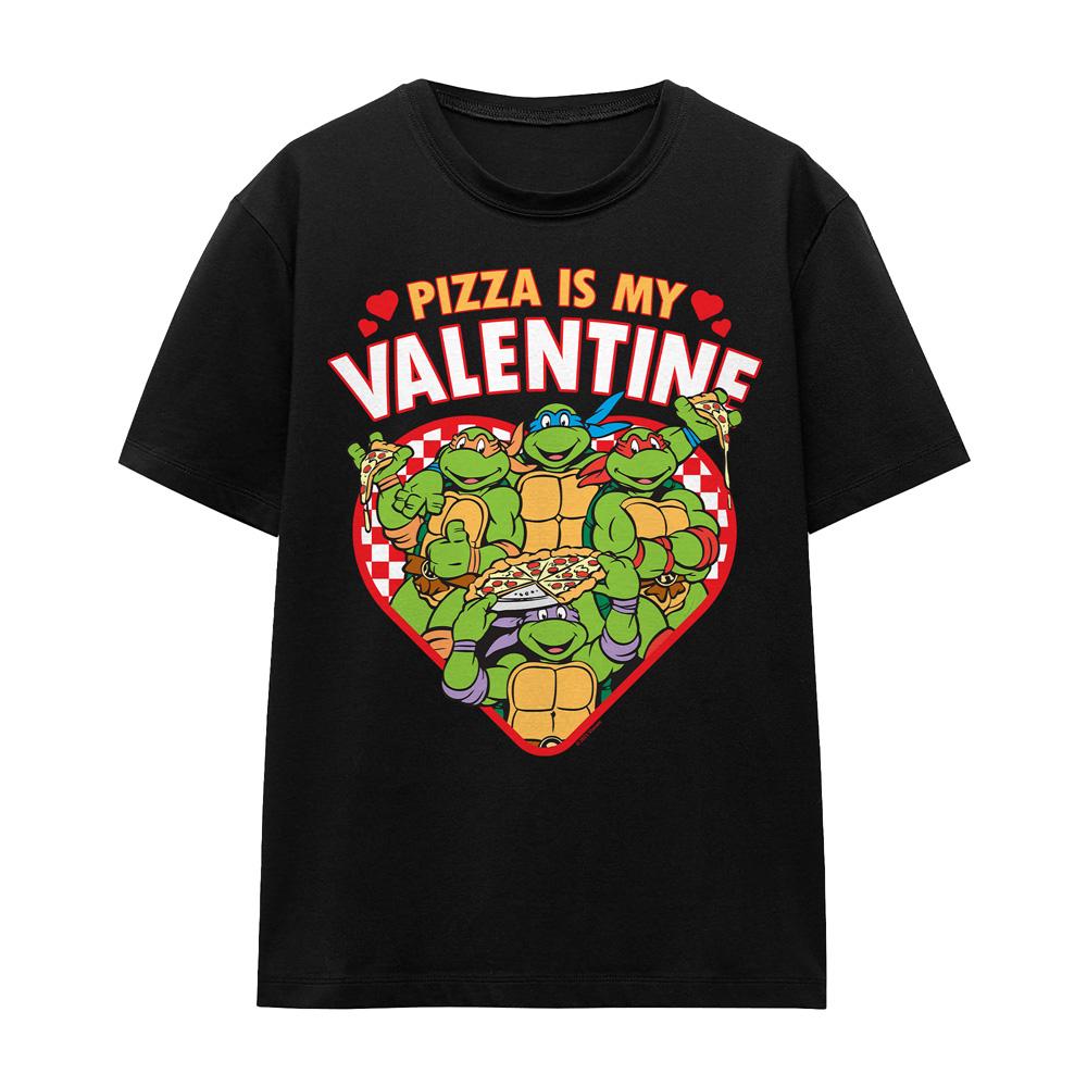 Teenage Mutant Ninja Turtles Unisex Adult Pizza Is My Valentine T-Shirt