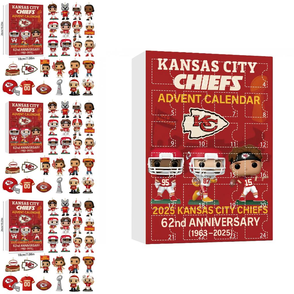Christmas Blind Box Decor With Travis Kelce Football Theme For Holiday Gifts