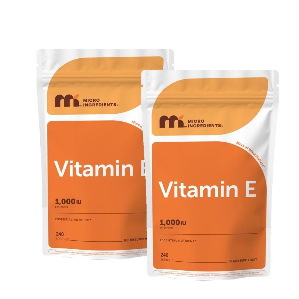 Micro Ingredients Vitamin E 1000 IU Softgels, 2 pcs, 240 Tablets