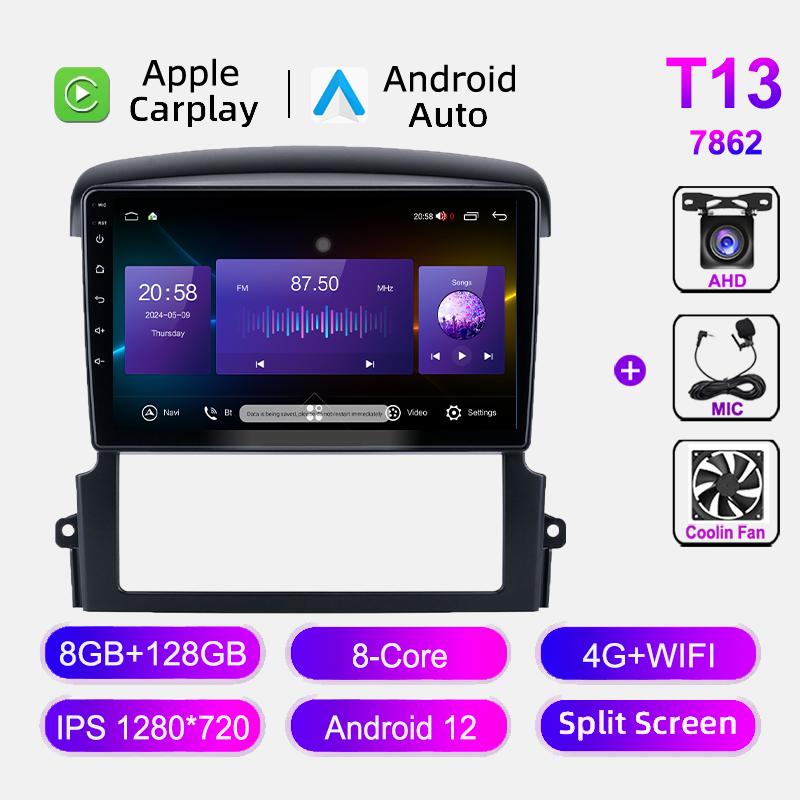 Android 12 Car Radio For KIA Sorento 2004-2008 Multimedia Player GPS Navigation Stereo WIFI Autoradio IPS Screen Stereo No 2din